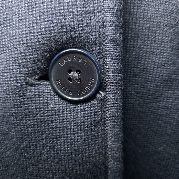 Lauren Ralph Lauren Sweater Knit Blazer Notch Collar 3 Button Old Money Size XL - Picture 6 of 11